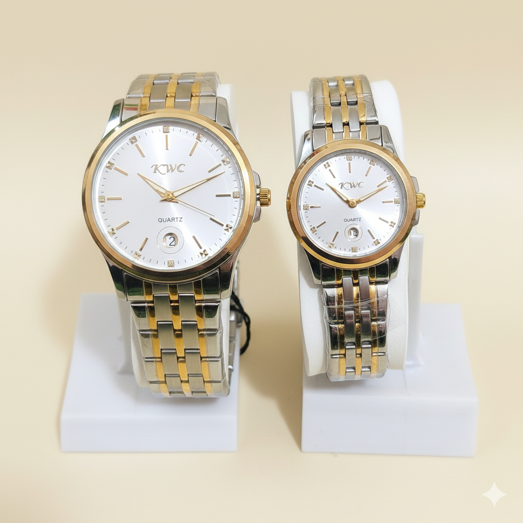 Couple Watch Silver & Gold - His & Hers