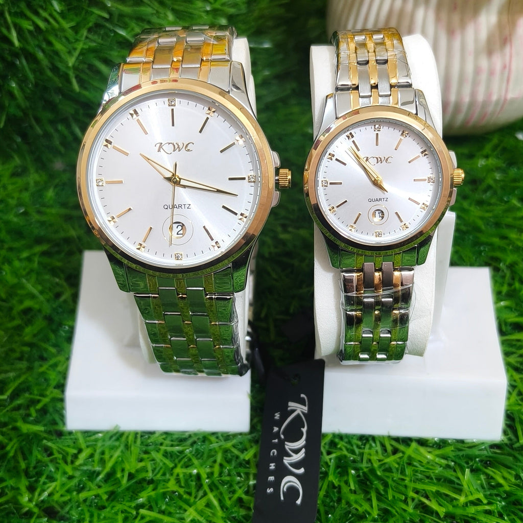 Couple Watch Silver & Gold - His & Hers